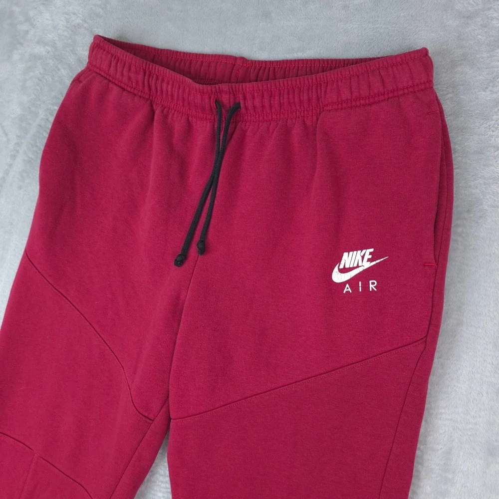Nike Air Sweatpants Mens Large Tall Red Joggers DM6061-010 Cotton Fleece‎ Pants